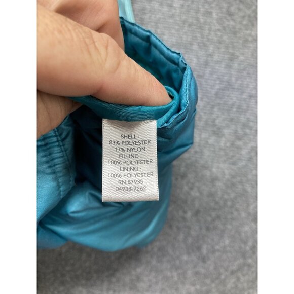 C. J. Banks Puffer Vest Women’s Size 3X Blue Full Zip - Picture 3 of 8
